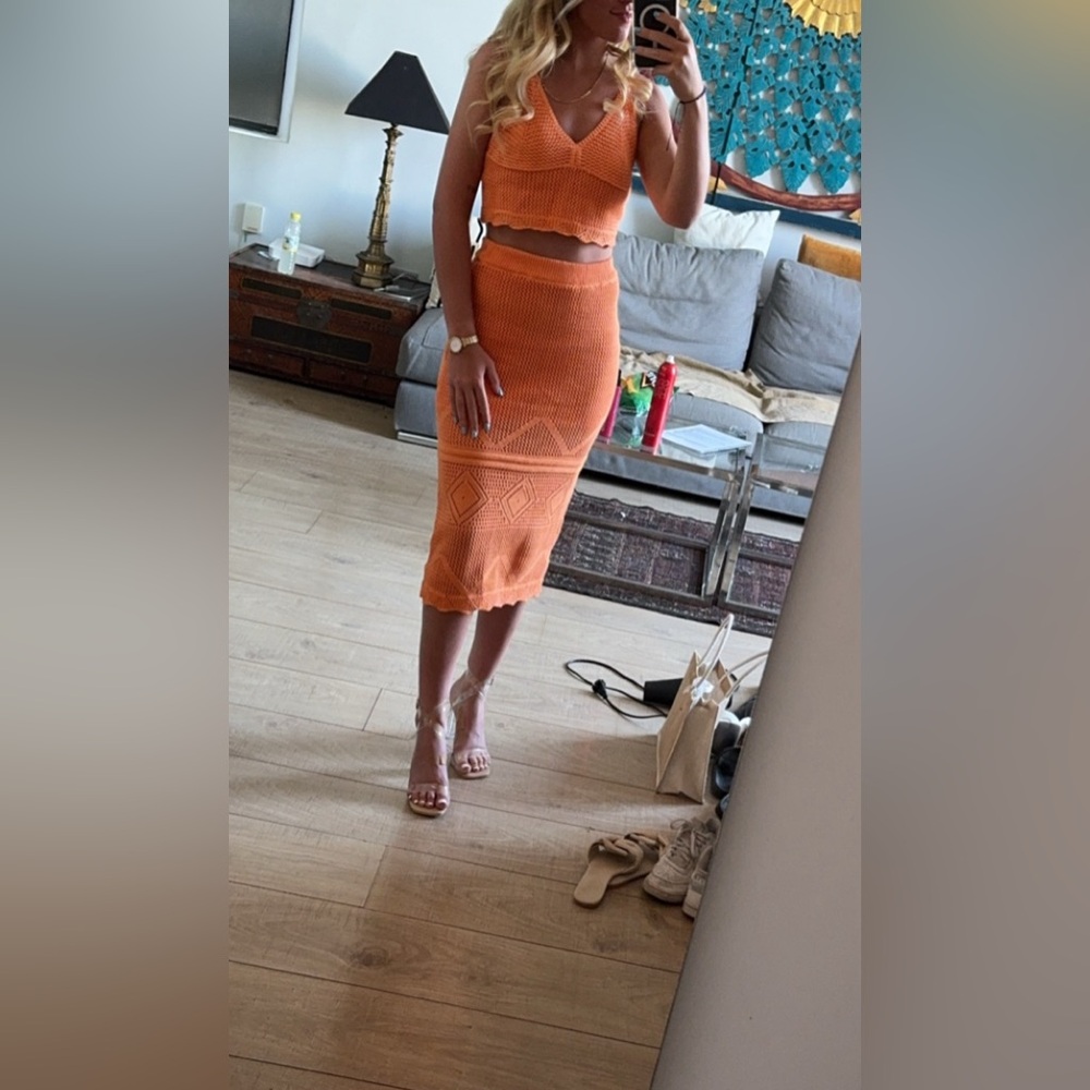 Size S: orange set, worn once